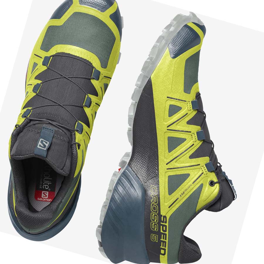 Salomon SPEEDCROSS 5 Trail Futócipő Férfi Sárga Fekete | HU 2113RVD